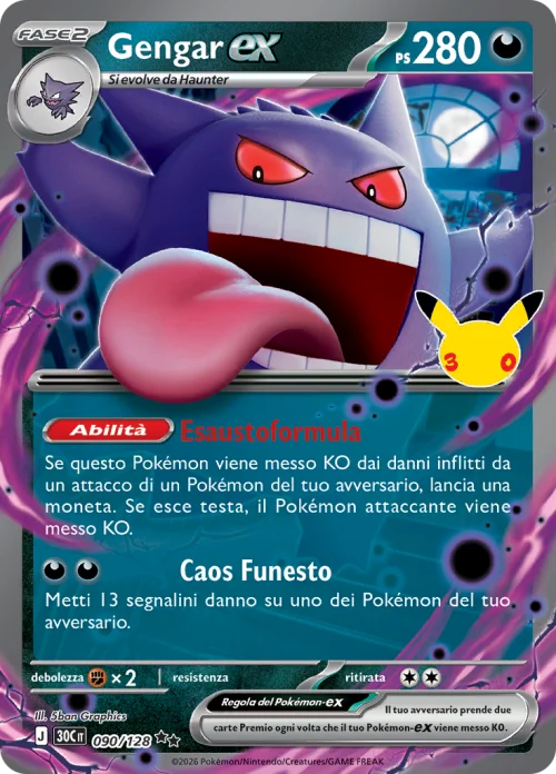 Gengar EX 090/128 30° Anniversario