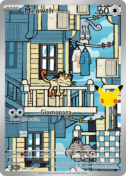 Meowth 144/128 30° Anniversario