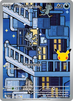 Meowth di Alola 139/128 30° Anniversario