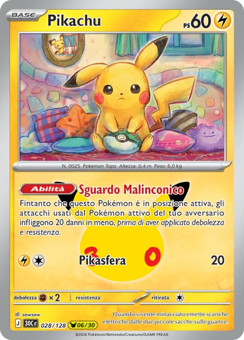 Pikachu 028/128 30° Anniversario