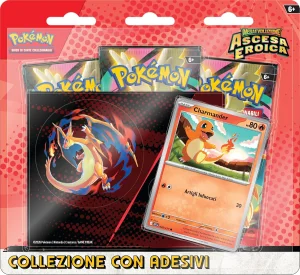Pokémon: collezione con adesivi Charmander