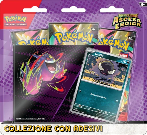 Pokémon: collezione con adesivi Gastly