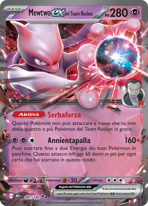 Mewtwo EX del Team Rocket