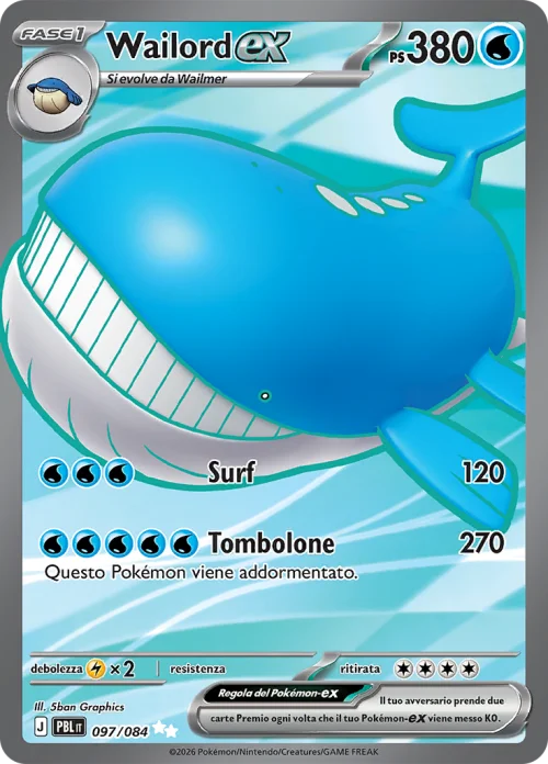 Wailord EX 097/084 Buio Pesto