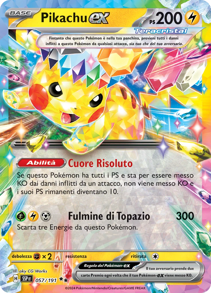 CARTA POKEMON PIKACHU EX 063/193 ULTRA RARA IT - Evoluzioni a Paldea